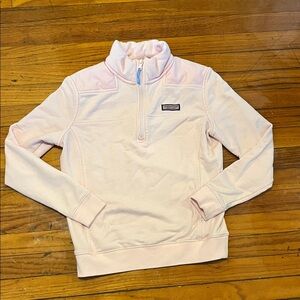 Vineyard Vines Light Pink Quarter-Zip Sweater